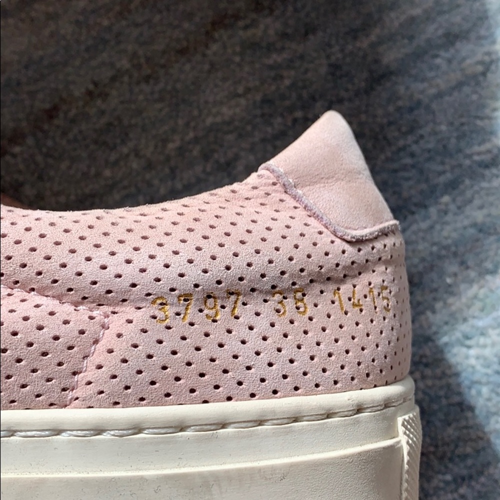 Common Projects Lilac Suede Perforated Sneakers 38 - image 7